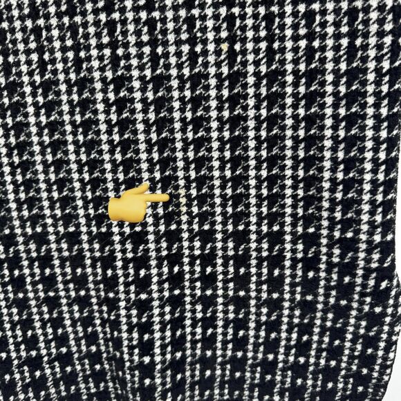 TED BAKER Atlassy Black White Houndstooth Jacquard Midi Skirt Size 4 (US 10) - Picture 8 of 8